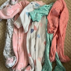 5 piece lot newborn carters sleepers